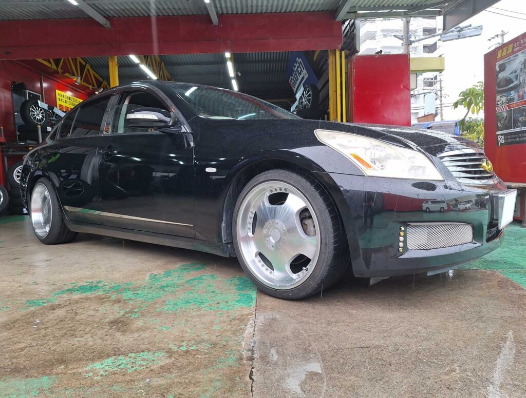 日産 スカイライン V35 250GT レアシング ディッシュホイール 19×8.5J