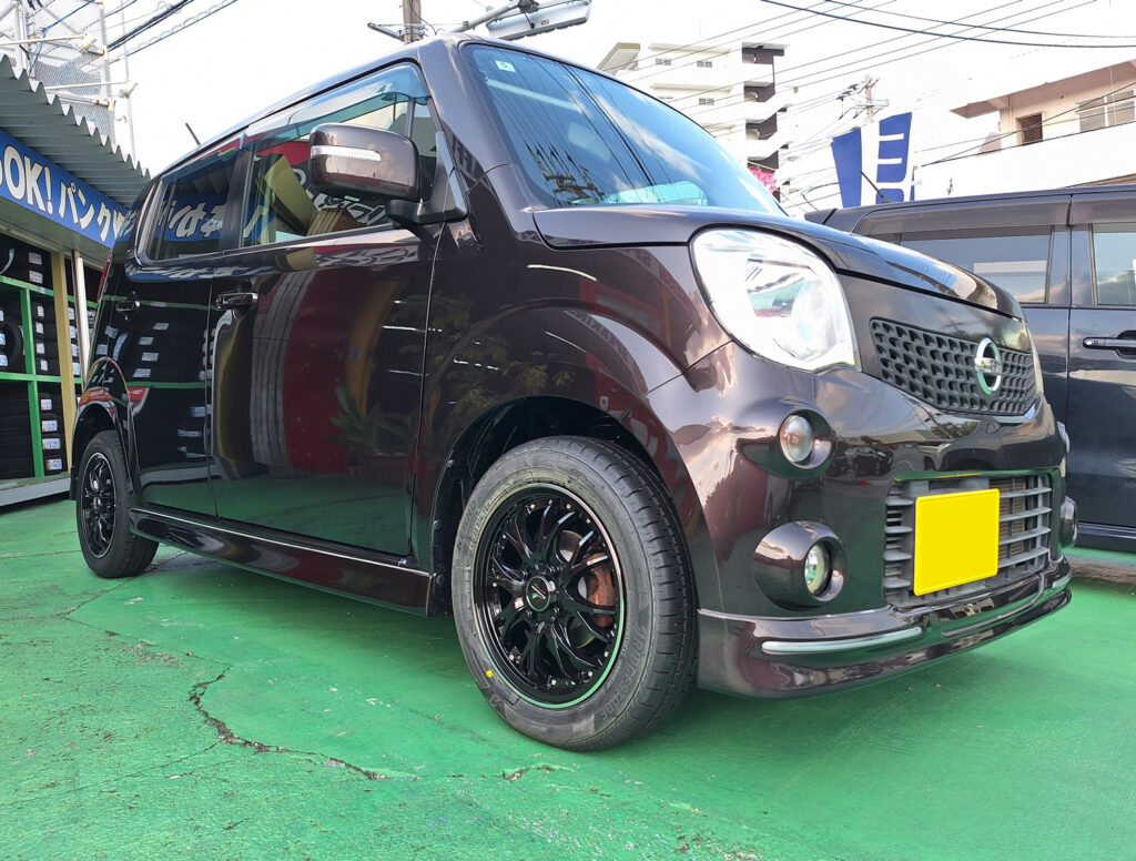 5032◆日産モコ純正14インチ　 ’14製バリ山冬タイヤ155/65R14付 4本セット Yahoo!オークション -「日産 モコ タイヤ」(4穴) (14インチ)の落札相場