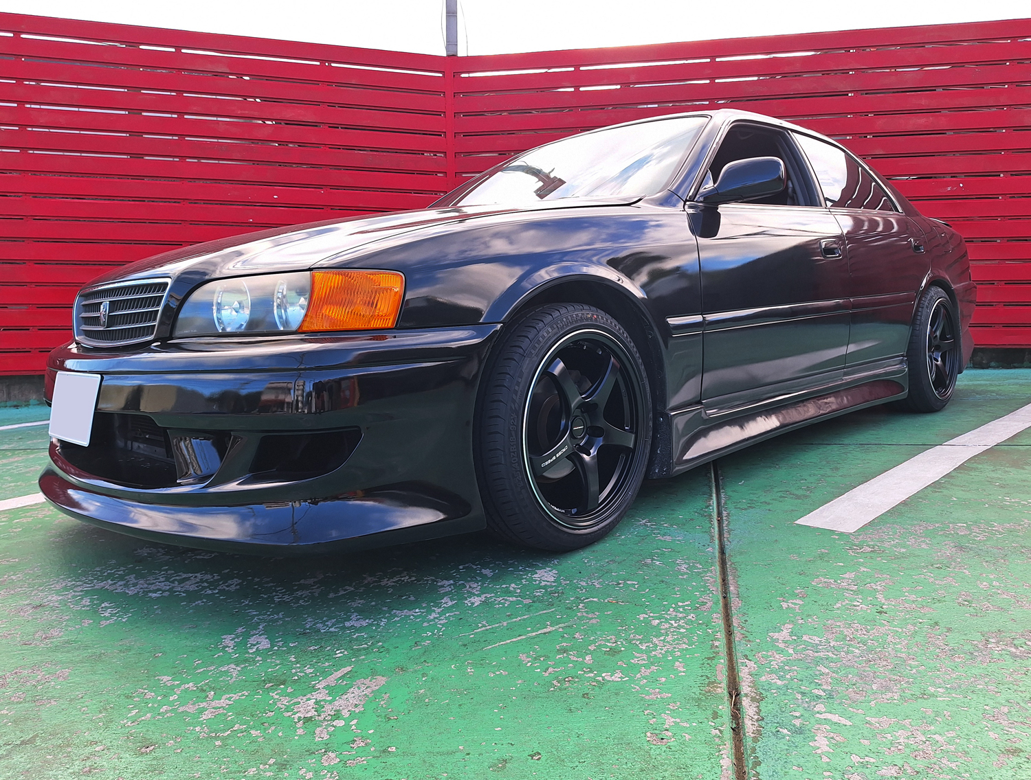 トヨタ JZX100 チェイサー　CROSS SPEED CR5 18×8.5J/9.5J　RADAR MINERVA 225/40R18 235/40R18