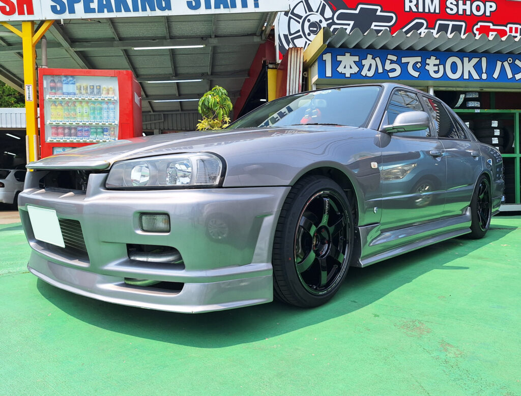 日産 R34 スカイライン VOLK RACING TE37 SAGA S-plus 18×8.5J/9.5J