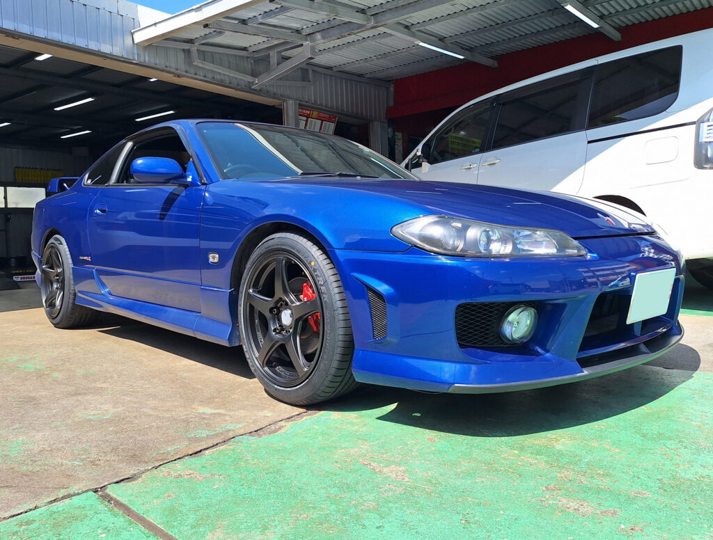 日産 S15 シルビア EMOTION T5R 17×8J/9J MAXTREK,RADAR 225/40R17 225