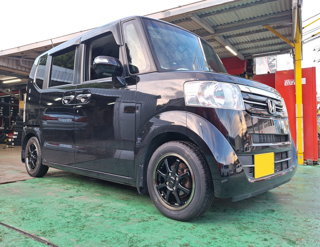 ホンダ N-BOX G-SPEED P-08 14×4.5J BRIDGESTONE 155/65R14｜ホイール